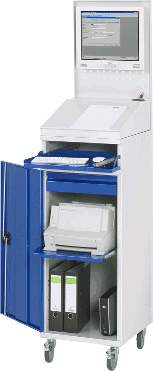 Computer-Schrank - Modell 61, B 450 x T 520 x H 1860 mm