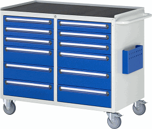 Montagewagen Modell LL5.9.9, B 1145 x T 650 x H 975mm, Metall-Top 25 mm mit Anti-Rutsch-Matte 