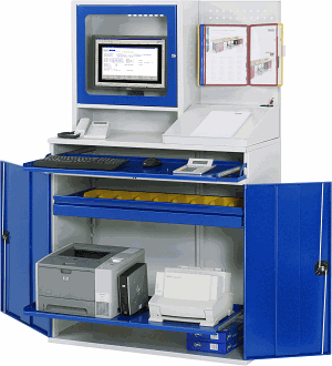 Computer-Schrank - Modell 69, B 1100 x T 520 x H 1770 mm