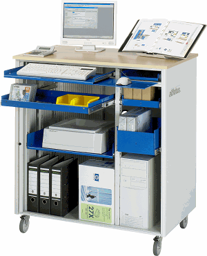 Computer-Station adlatus - Modell 26, B 1030 x T 660 x H 1100 mm  