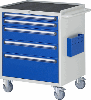 Montagewagen Modell XL5.2, B 770 x T 650 x H 975 mm, Metall-Top 25 mm mit Anti-Rutsch-Matte