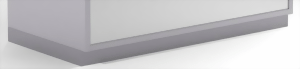Aluminiumsockel für Eck-Thekenmodule, B = 1000 mm