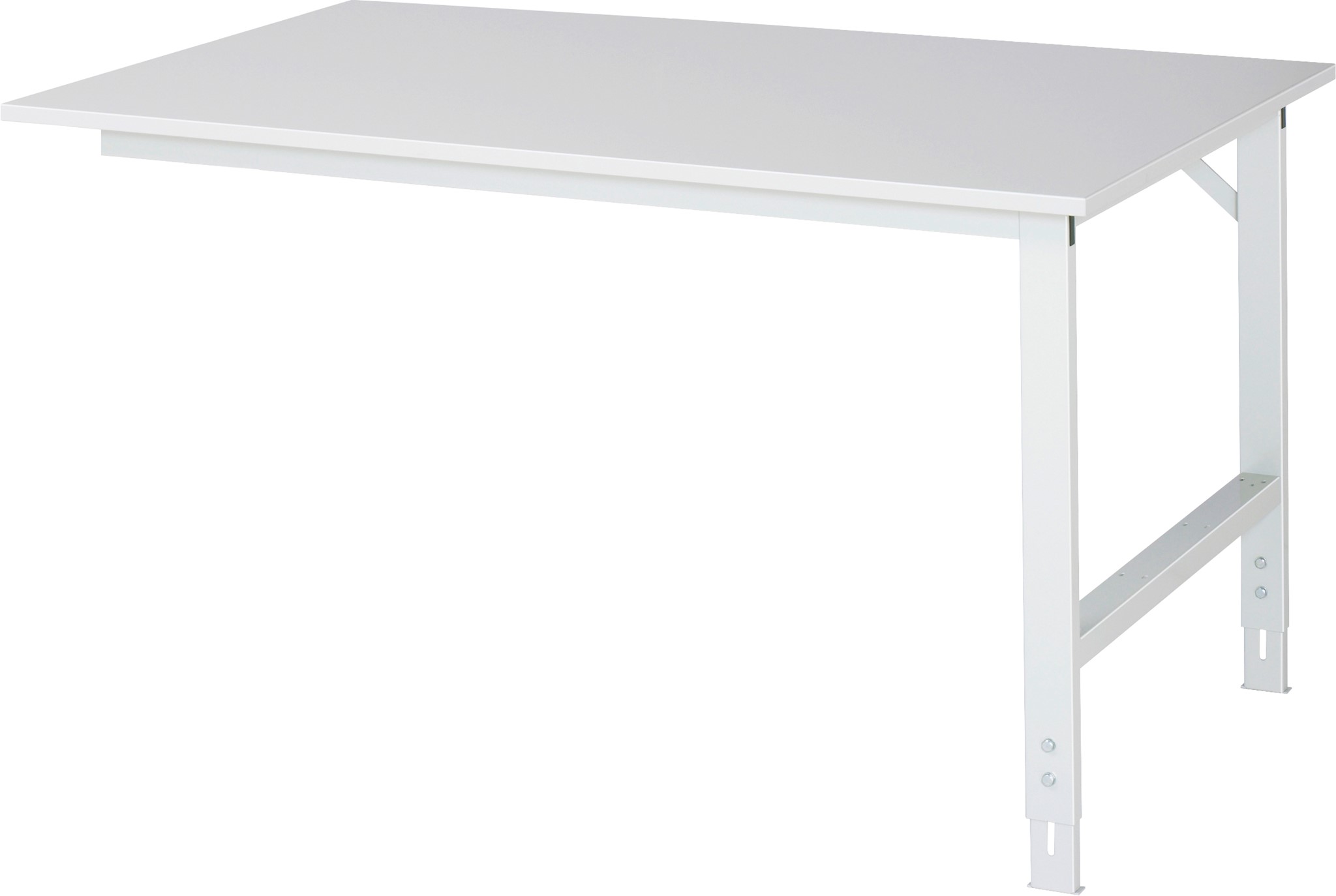 Anbautisch, B 750 x T 800 x H 760-1080 mm, EGB-Melaminbeschichtete-Platte 28 mm