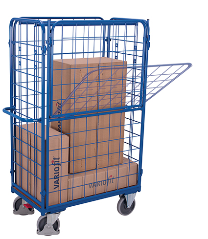 Paket-/ Etagenwagen Längswand 850 x 500 mm 