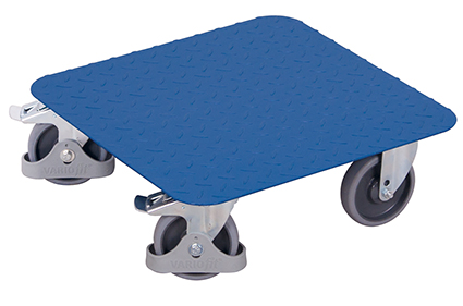 Kistenroller, 500x500 mm BxT mit Rieffelblech