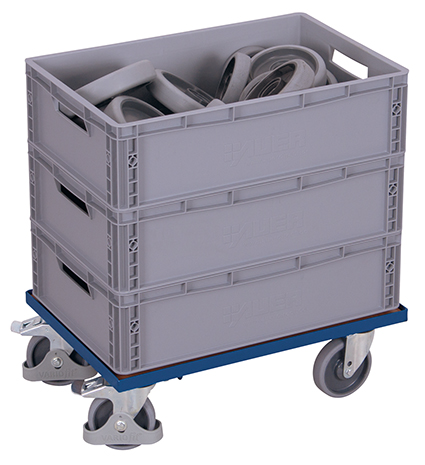Euro-System-Roller, 605x410 mm BxT mit Boden/Rand (2 Stück)