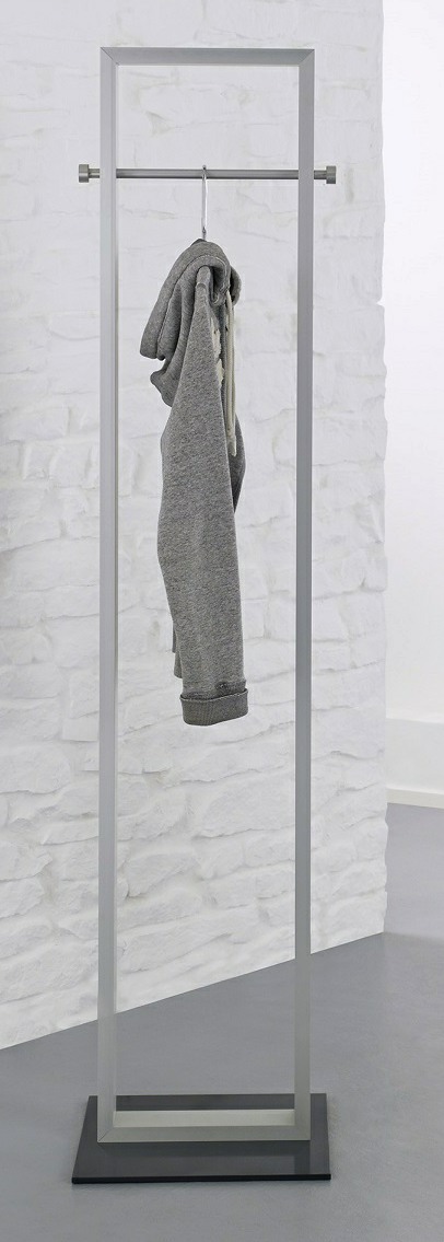 Standgarderobe 2 Haken silber