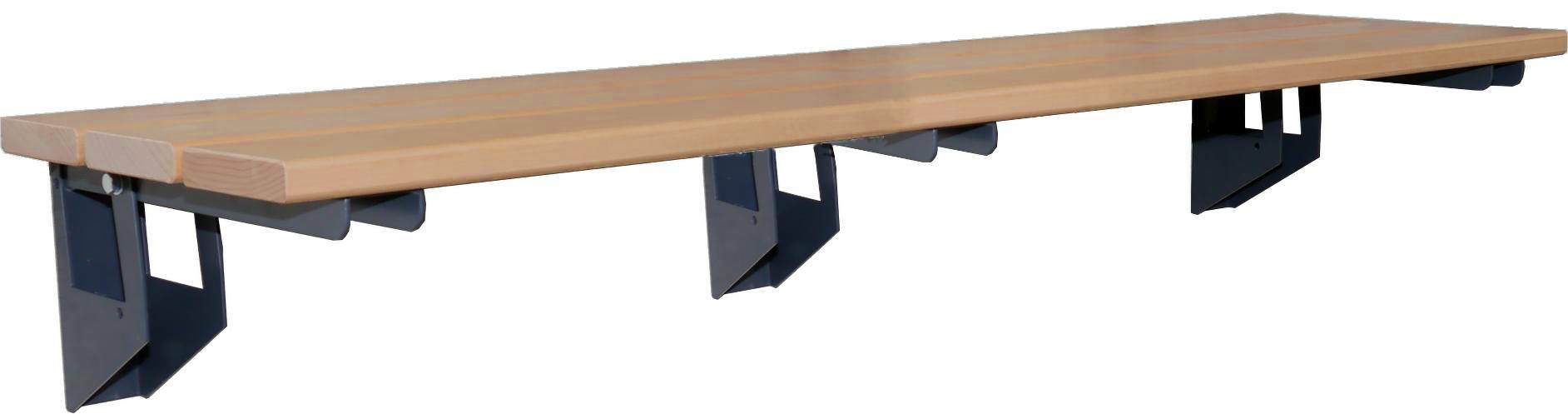 Wandsitzbank aufklappbar, Länge 2000 mm, Tiefe 370 mm