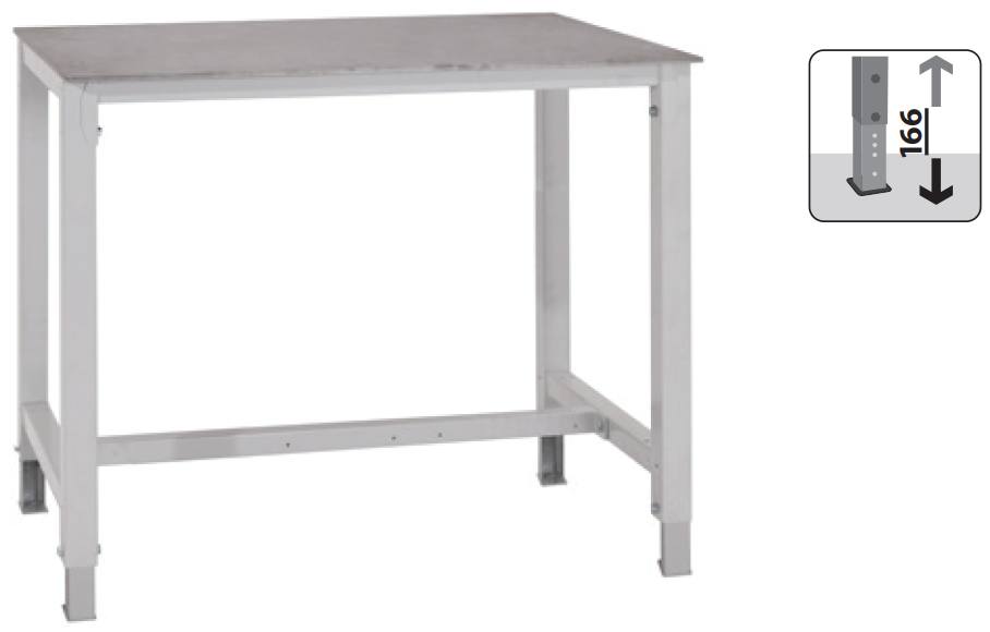 Schweisstisch 1000x700x734-900 mm BxTxH