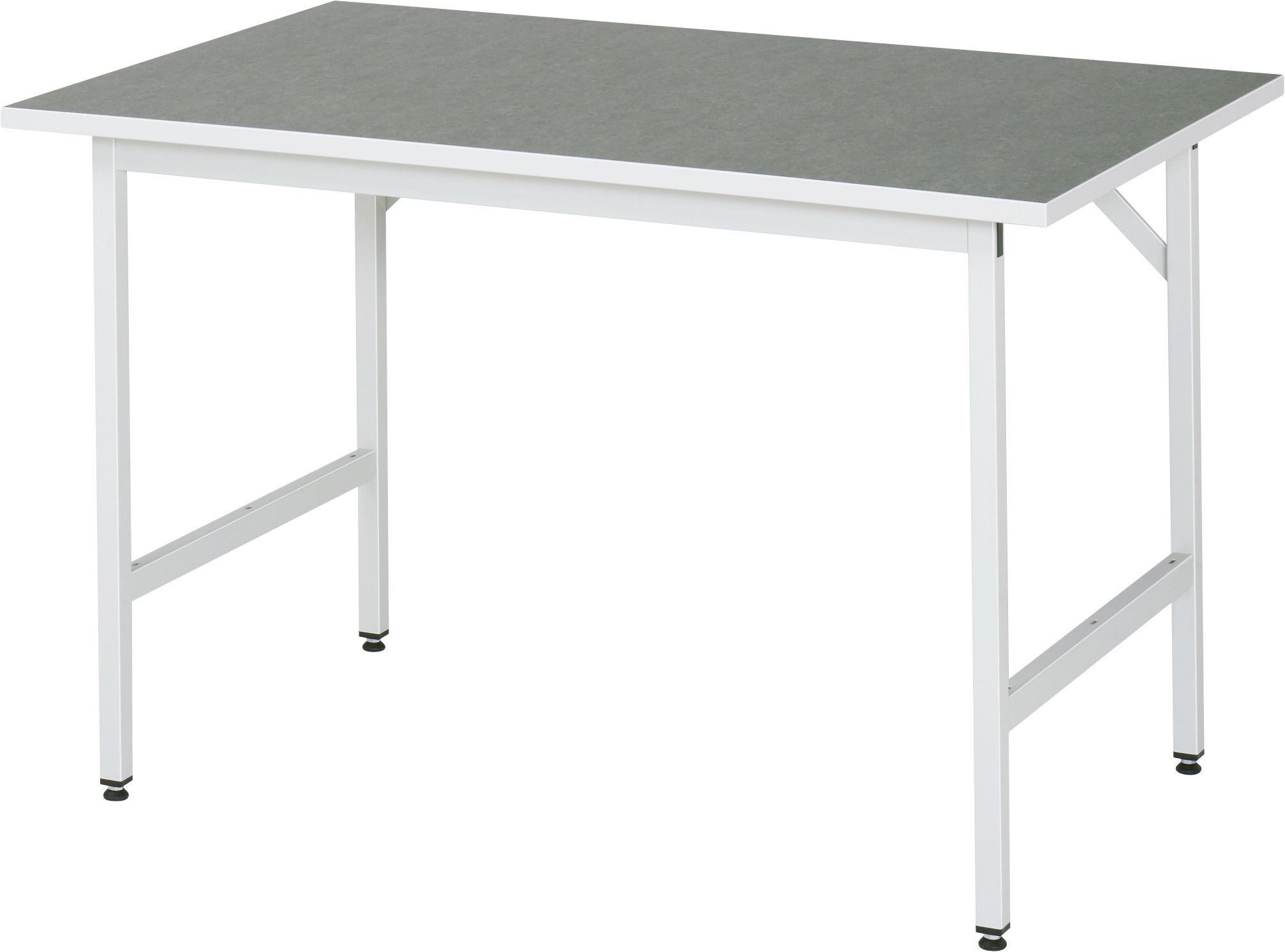Arbeitstisch, B 1250 x T 800 x H 800-850 mm, Linoleum-/Universal-Platte 25 mm