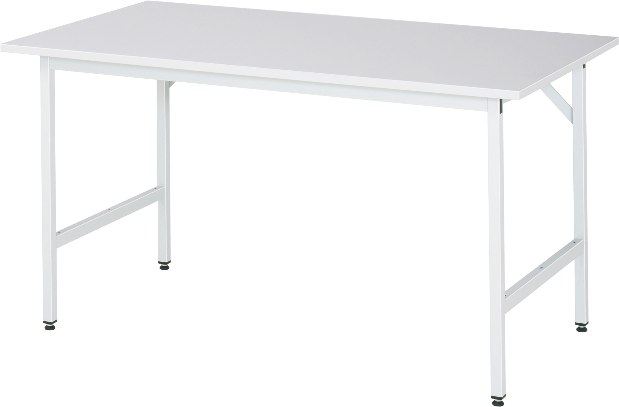 Arbeitstisch, B 1500 x T 800 x H 800-850 mm, Melaminbeschichtete-Platte 22 mm