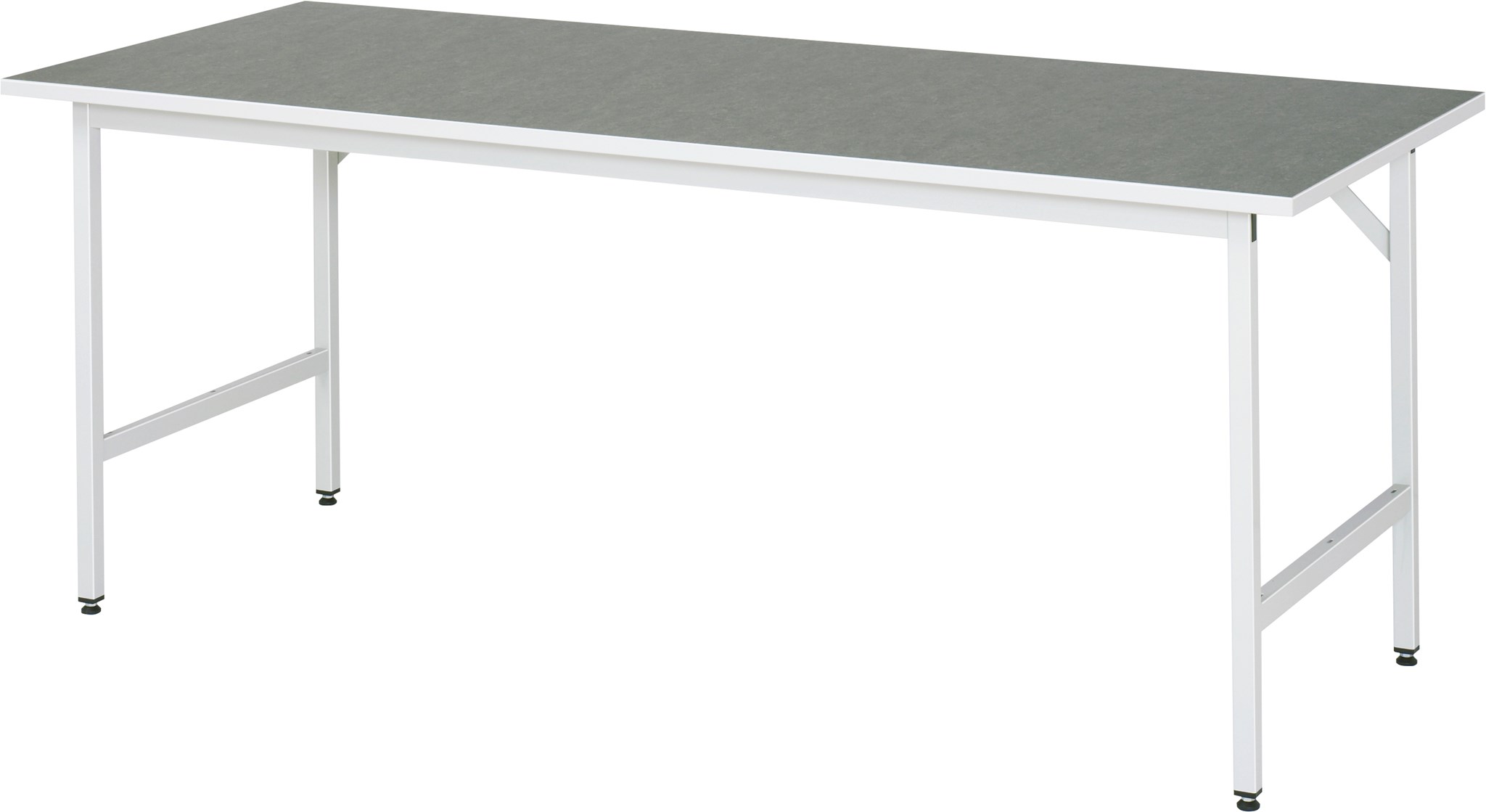 Arbeitstisch, B 2000 x T 800 x H 800-850 mm, Linoleum-/Universal-Platte 25 mm