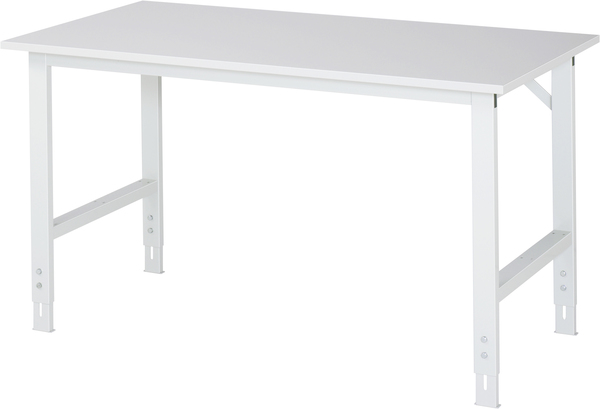 Arbeitstisch, B 1500 x T 800 x H 760-1080 mm, EGB-Melaminbeschichtete-Platte 28 mm