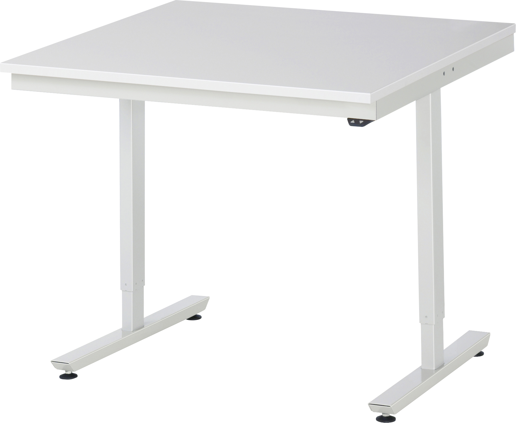 Arbeitstisch 1000x1000x720-1120 mm BxTxH mit EGB-Melamin-Platte 28 mm 