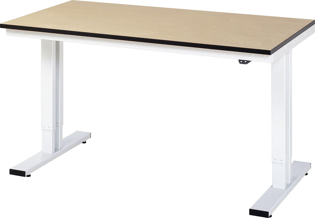 Arbeitstisch 1500x800x720-1120 mm BxTxH mit MDF-Platte 22 mm