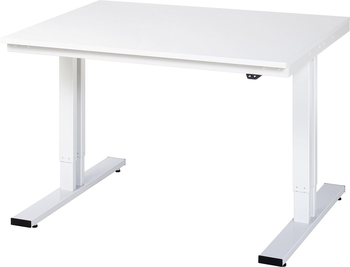 Arbeitstisch 1250x1000x720-1120 mm BxTxH mit EGB-Melamin-Platte 28 mm