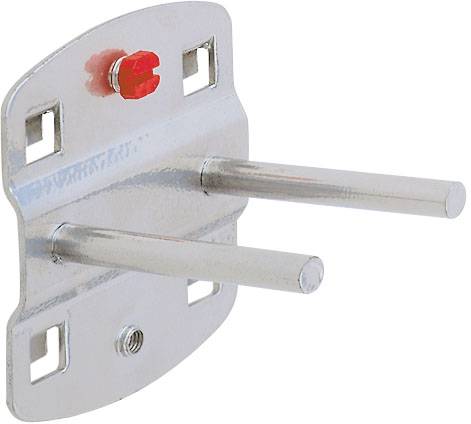 Werkzeughalter 100 mm Länge mit geradem Dorn doppelt, alufarben