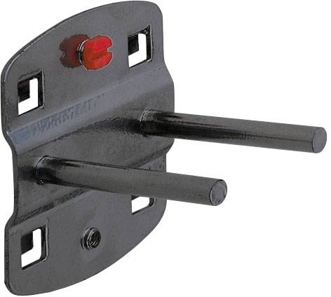 Werkzeughalter 50 mm Länge mit geradem Dorn doppelt, anthrazitgrau