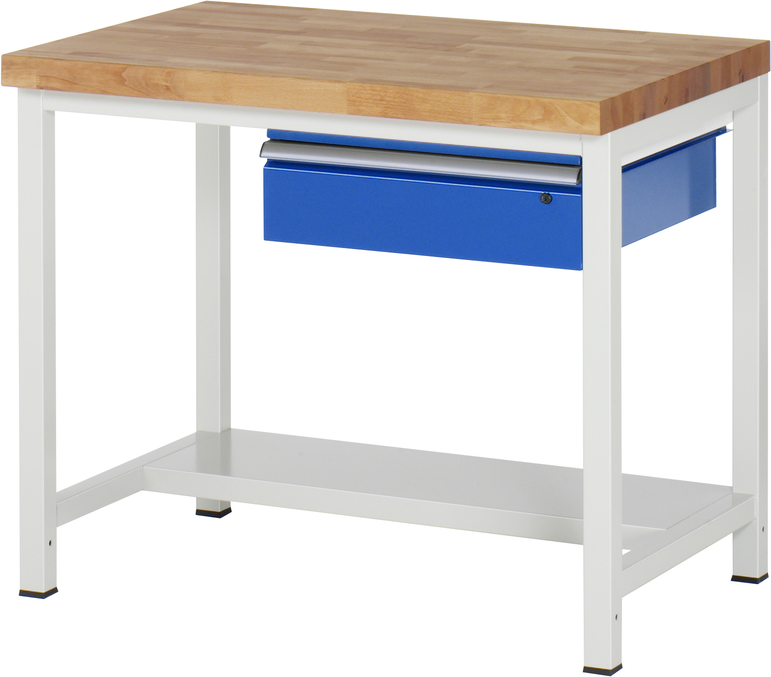 Werkbank fixe Höhe, B 1000xT 700xH 840mm, Buche-Massiv-Platte 40mm