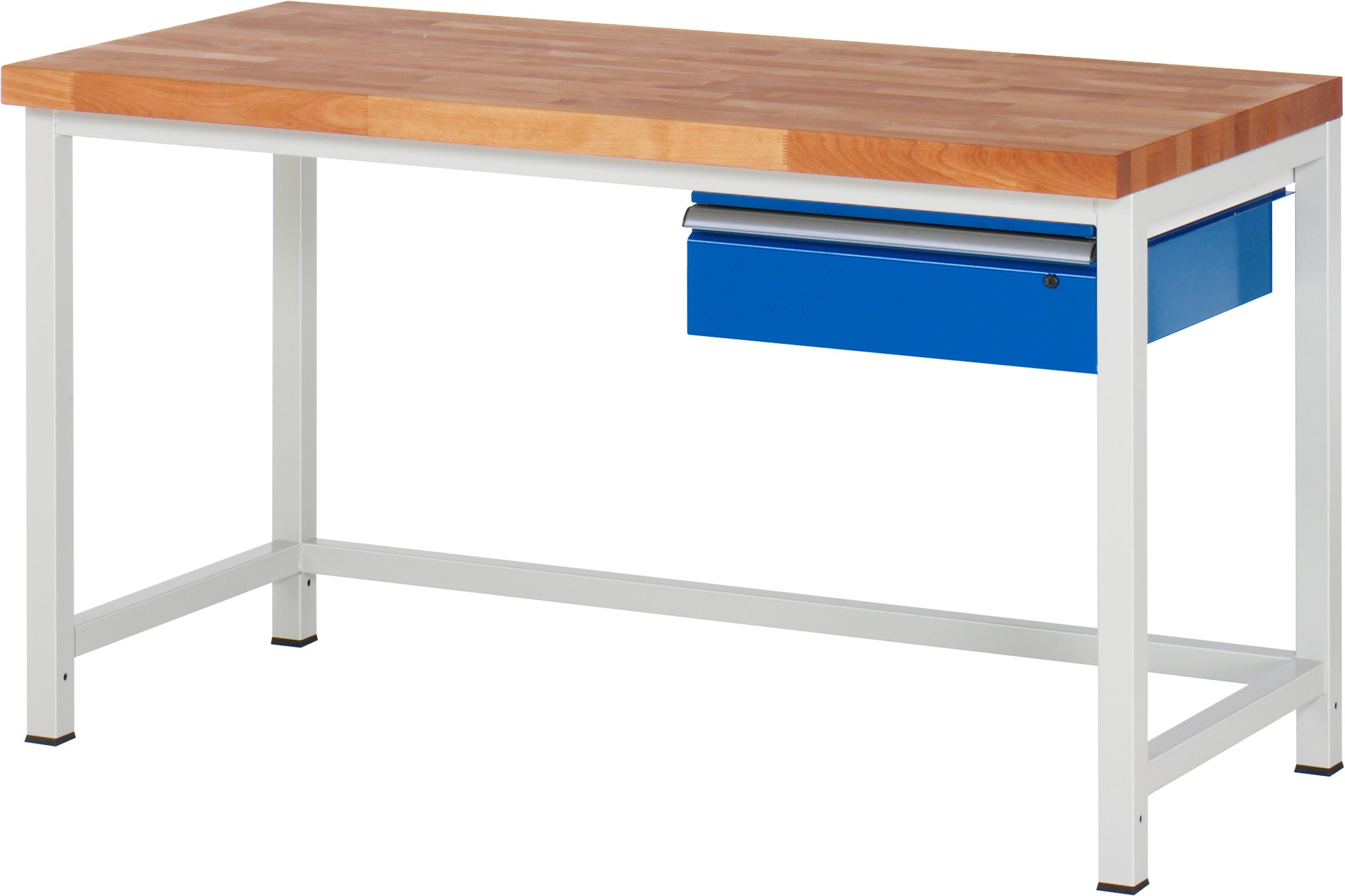 Werkbank fixe Höhe, B 1500xT 700xH 840mm, Buche-Massiv-Platte 40mm