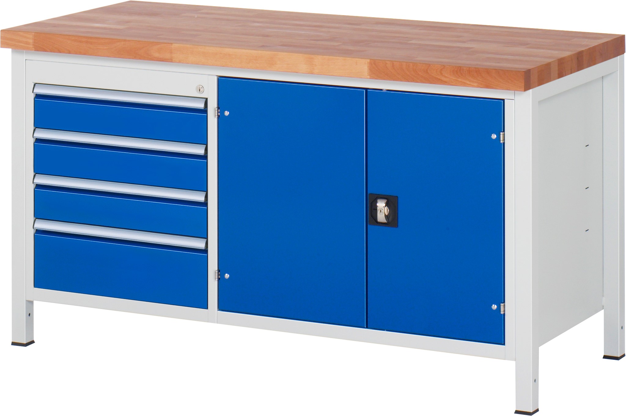 Werkbank Modell 8905, B 1500xT 700xH 840mm, Buche-Massiv-Platte 40mm