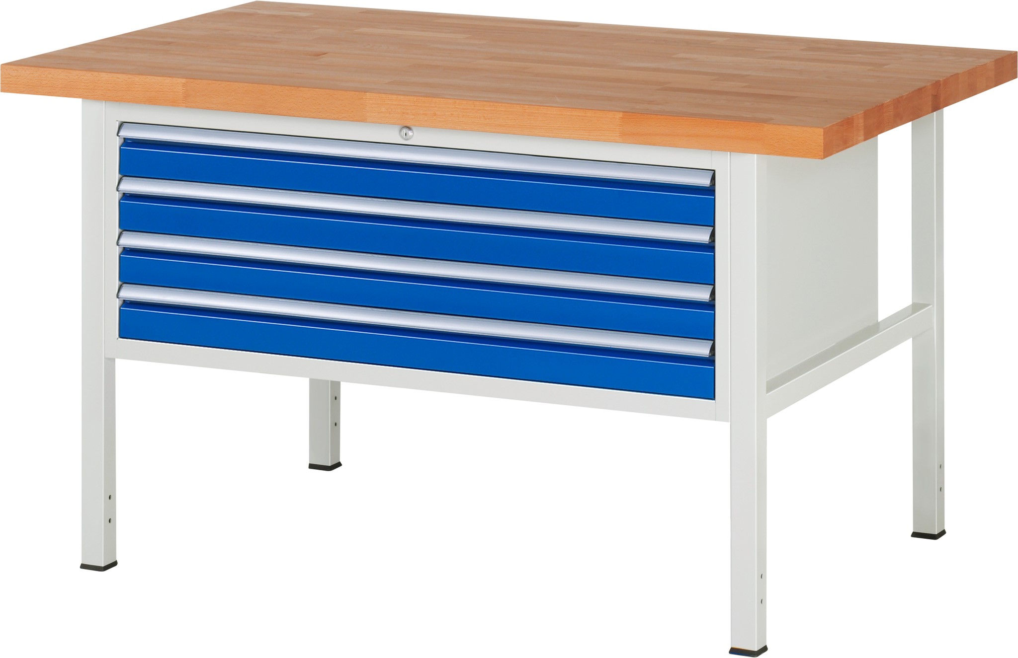 Werkbank Modell 8333, B 1500xT 900xH 840mm, Buche-Massiv-Platte 40mm