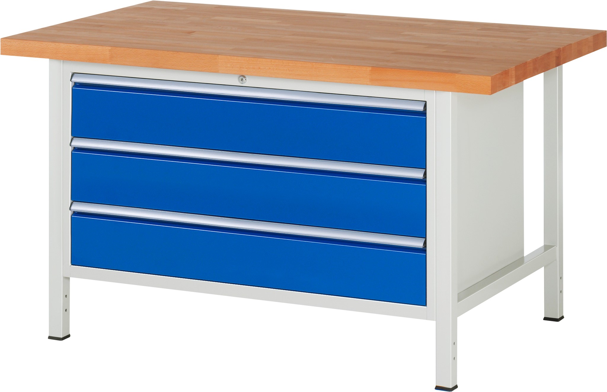 Werkbank Modell 8357, B 1500xT 900xH 840mm, Buche-Massiv-Platte 40mm