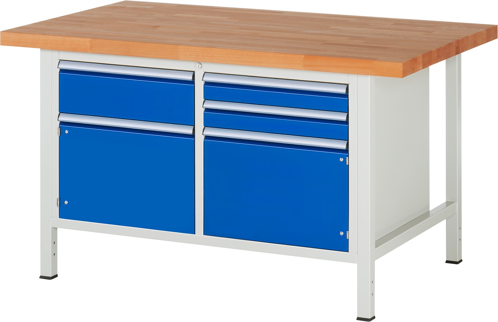Werkbank Modell 8467, B 1500xT 900xH 840mm, Buche-Massiv-Platte 40mm