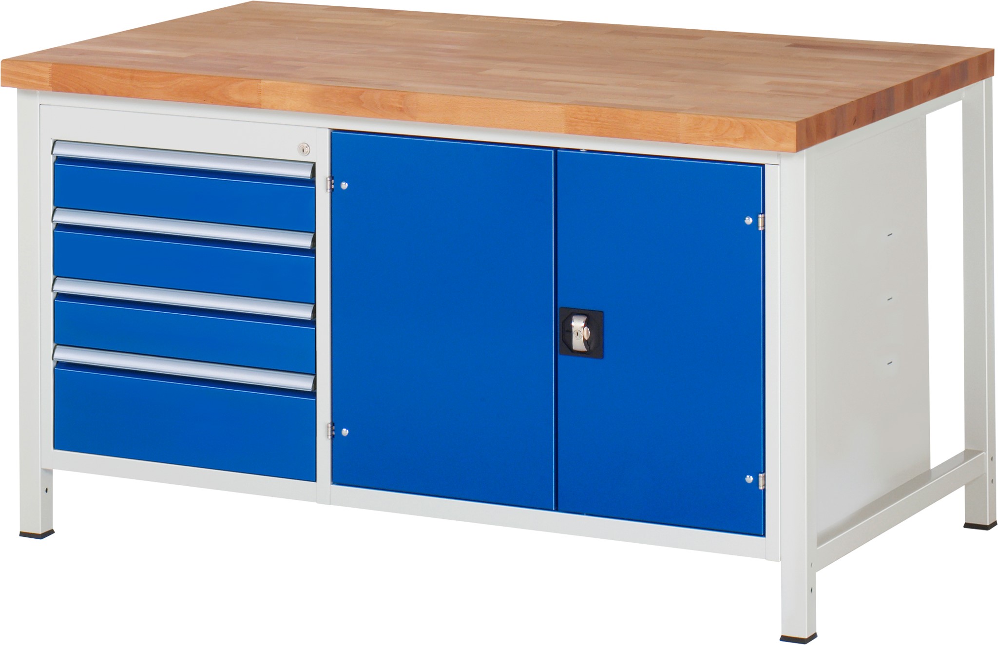 Werkbank Modell 8905, B 1500xT 900xH 840mm, Buche-Massiv-Platte 40mm