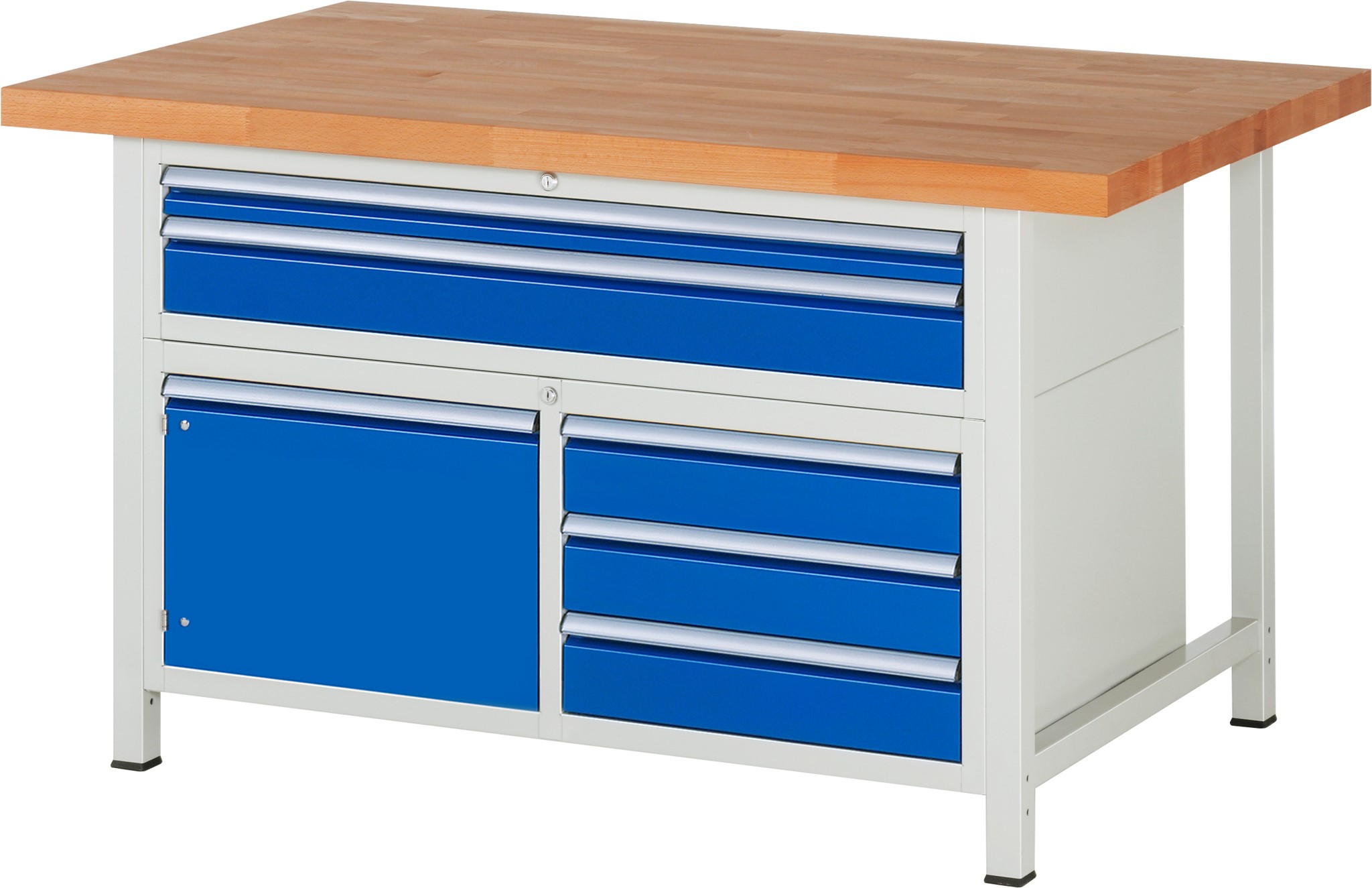 Werkbank Modell 8922, B 1500xT 900xH 840mm, Buche-Massiv-Platte 40mm