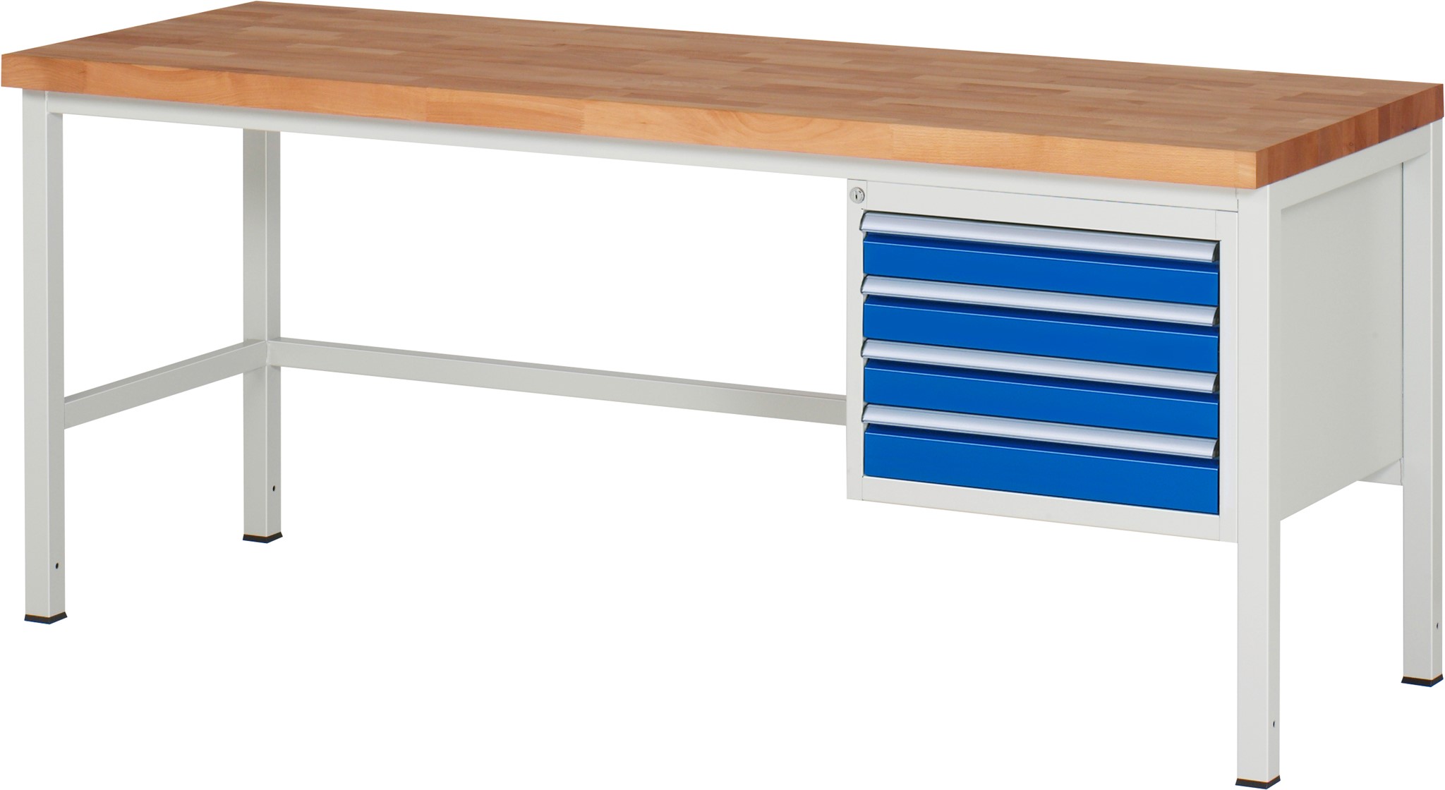 Werkbank Modell 8133, B 2000xT 700xH 840mm, Buche-Massiv-Platte 40mm