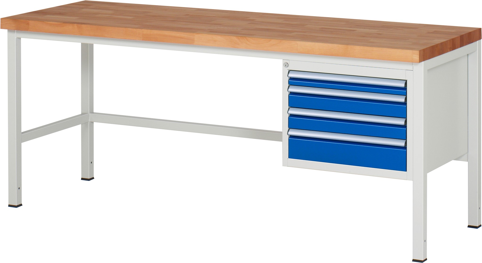 Werkbank Modell 8132, B 2000xT 700xH 840mm, Buche-Massiv-Platte 40mm