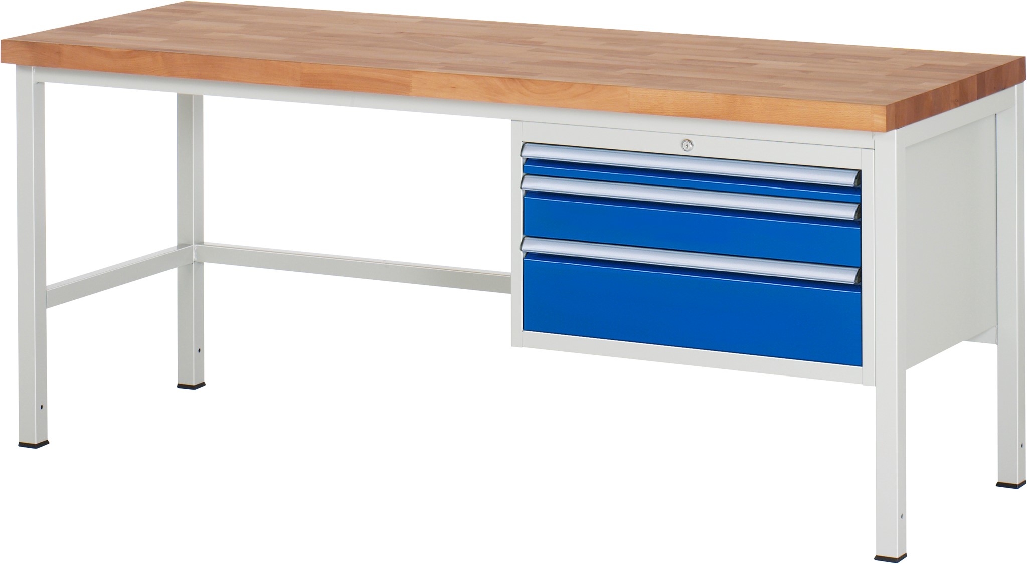 Werkbank Modell 8226, B 2000xT 700xH 840mm, Buche-Massiv-Platte 40mm