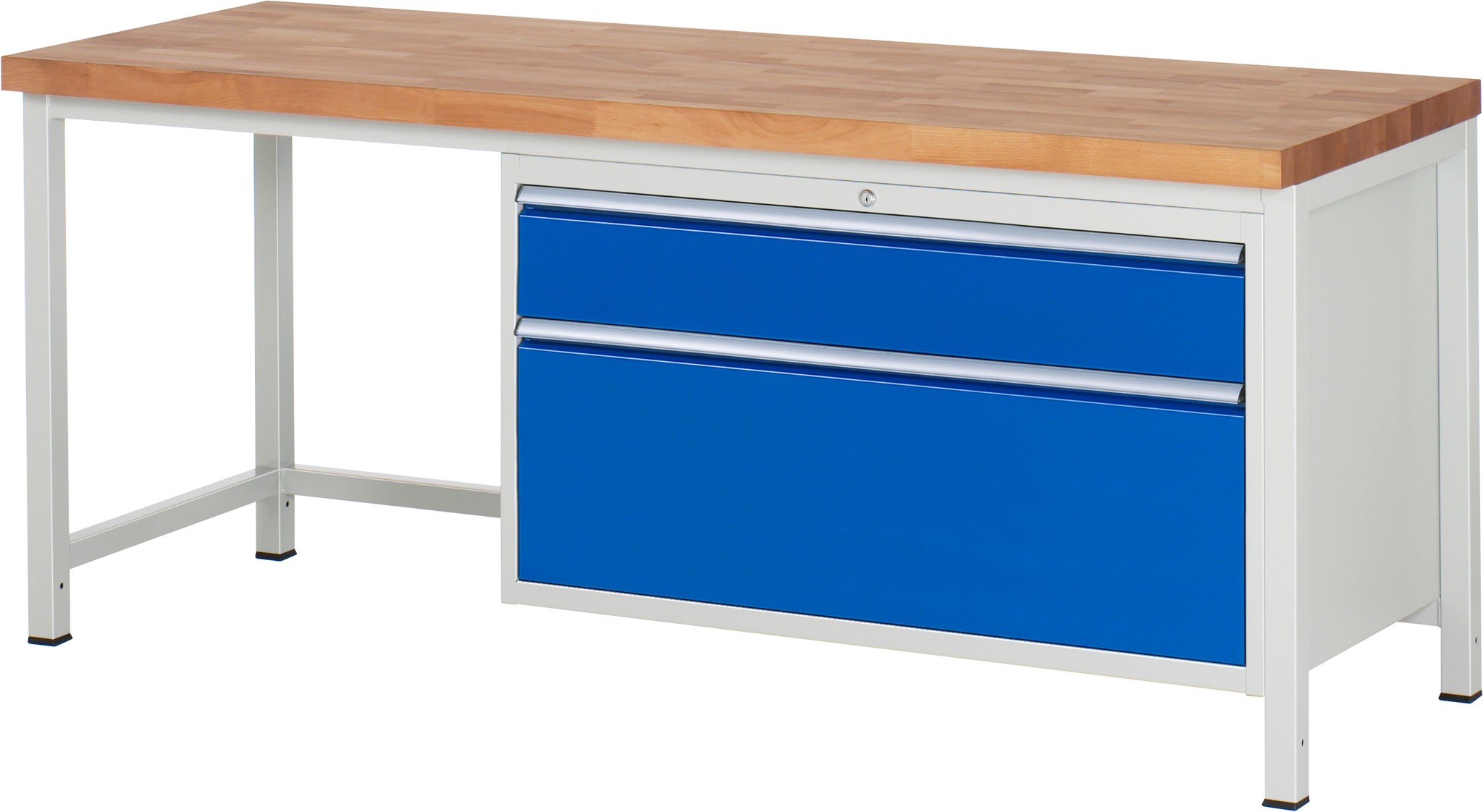 Werkbank Modell 8356, B 2000xT 700xH 840mm, Buche-Massiv-Platte 40mm