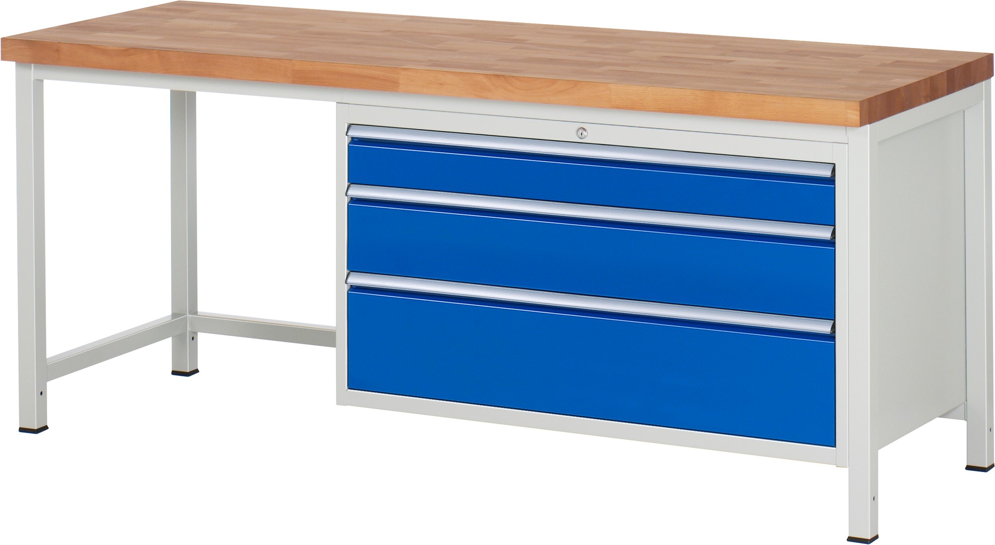 Werkbank Modell 8359, B 2000xT 700xH 840mm, Buche-Massiv-Platte 40mm