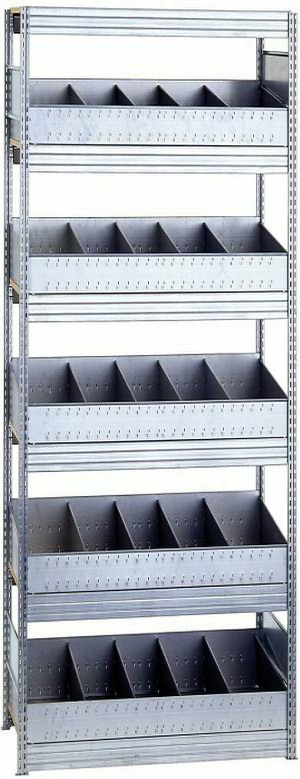 Kleinteil-Grundregal mit Schüttensets 2000x875x600 mm HxBxT
