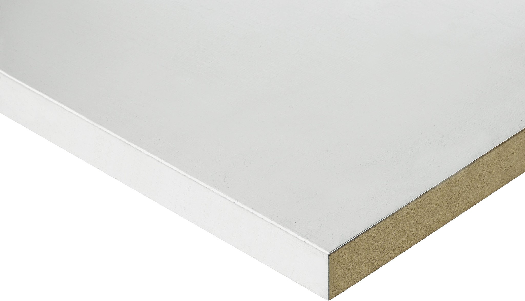 Arbeitsplatte mit Stahlblechbelag, 