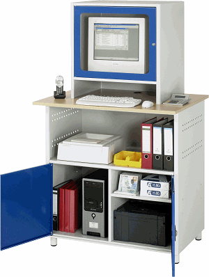 Computer-Tisch - Modell 1023, B 1100 x T 800 x H 1100/1810 mm  
