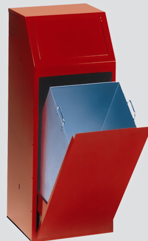 Wertstoffsammler rot RAL 3000 für 110 Liter Säcke