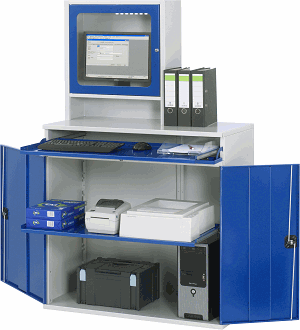 Computer-Schrank - Modell 65, B 1100 x T 520 x H 1770 mm