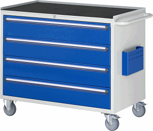 Montagewagen Modell XXL5.1, B 1145 x T 650 x H 975mm, Metall-Top 25 mm mit Anti-Rutsch-Matte 