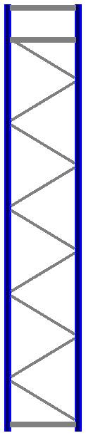 Seitenrahmen/Ständer Höhe 6000 mm Tiefe 1100 mm für Längen 1825, 2700 und 3600 mm