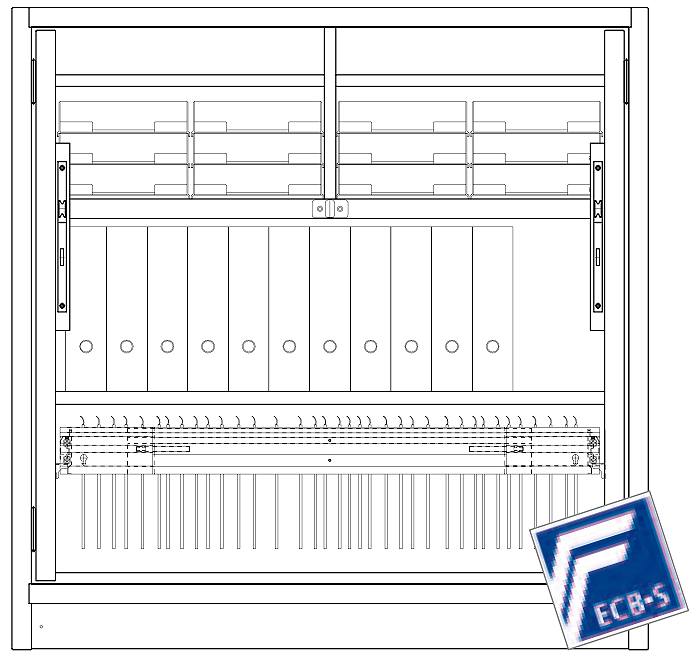 Aktenschrank PRIO 30, 1248x1236x454 mm HxBxT, 30 Min. feuersicher, Spezial 2