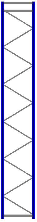 Seitenrahmen/Ständer Höhe 7000 mm Tiefe 1100 mm für Längen 1825, 2700 und 3600 mm