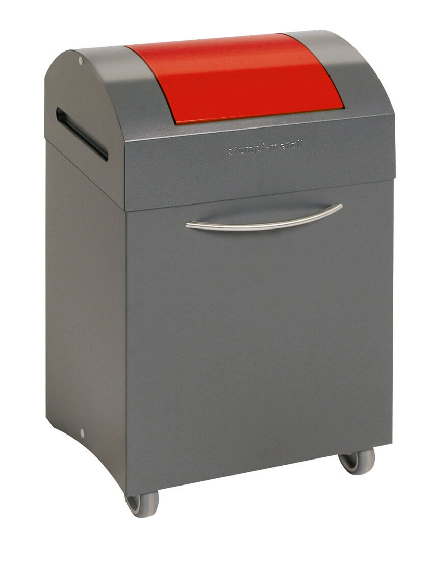 Abfalltrennsystem Modell TS2000, 45 Liter, roter Einwurf, selbstlöschend