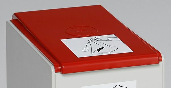 Deckel rot, für Abfallsystem WSS 40 Liter