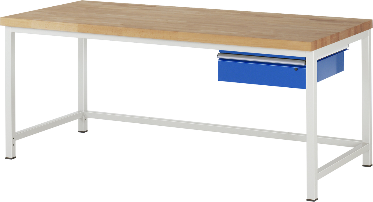 Werkbank fixe Höhe, B 2000xT 900xH 840mm, Buche-Massiv-Platte 40mm
