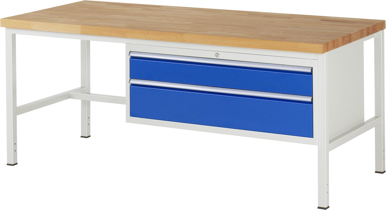 Werkbank Modell 8232, B 2000xT 900xH 840mm, Buche-Massiv-Platte 40mm