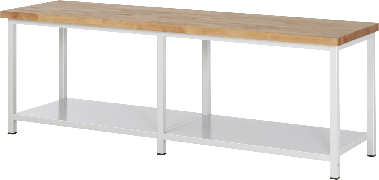 Werkbank fixe Höhe, 2500x700x840mm LxTxH
