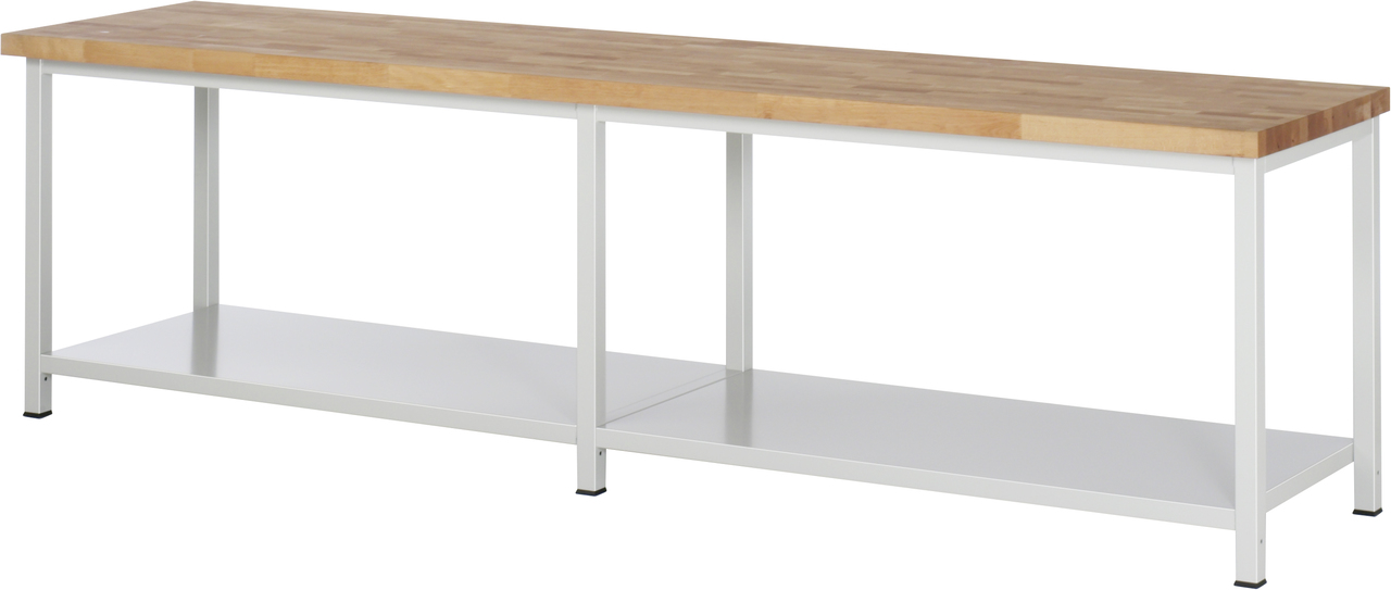 Werkbank fixe Höhe, 3000x700x840mm LxTxH